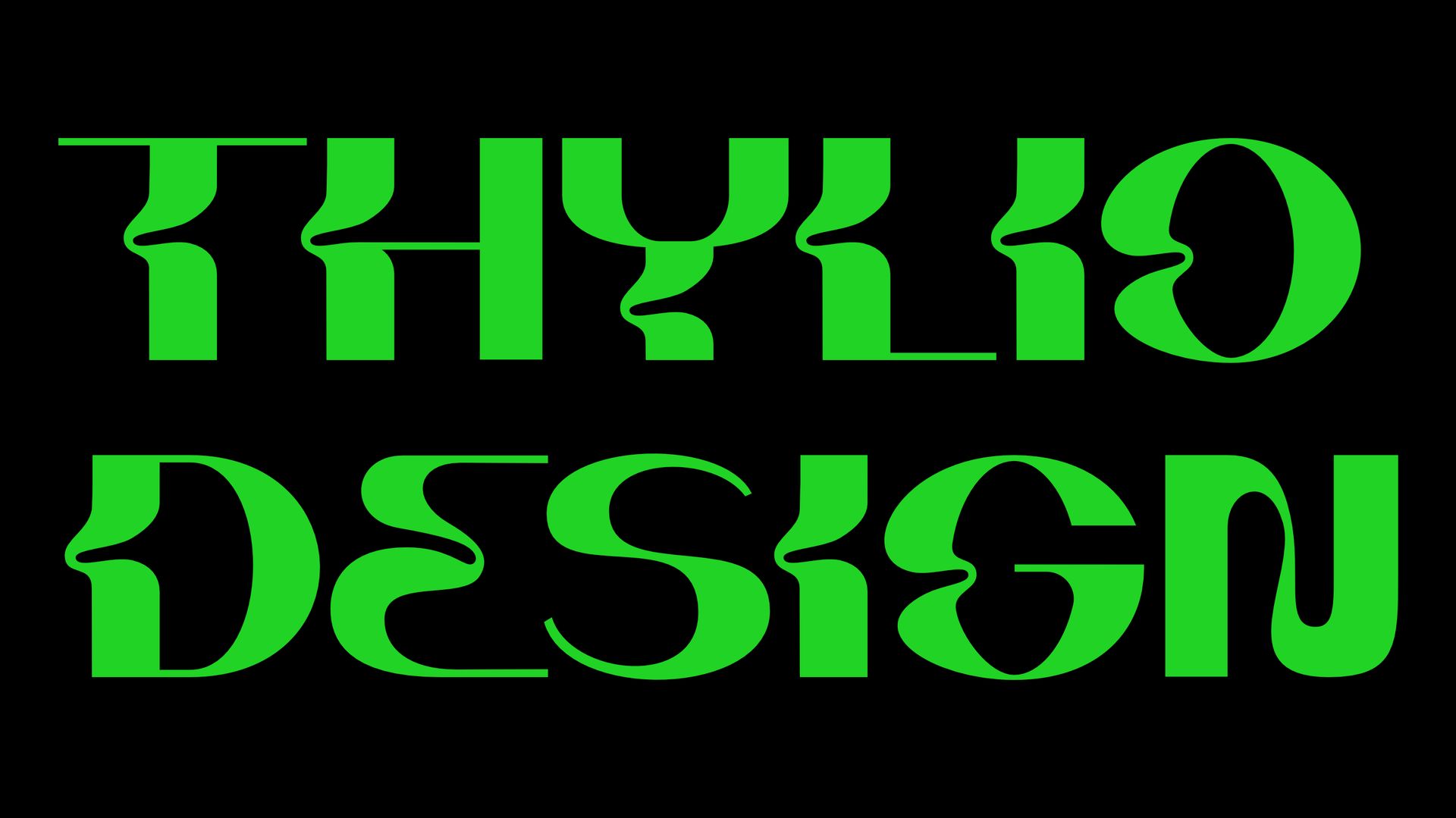 Stylized green text that reads "Thylio Design"